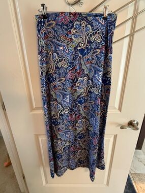 Blue Paisley Maxi Skirt